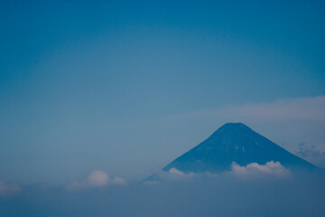 Agua Volcano under the clear blue sky