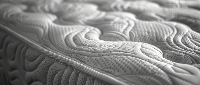 Close-up shot of a mattress with a unique pattern. Great for interior design projects