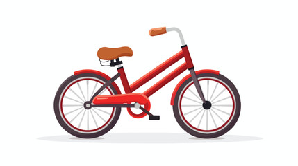 Bicycle icon vector image on white background 2d fl