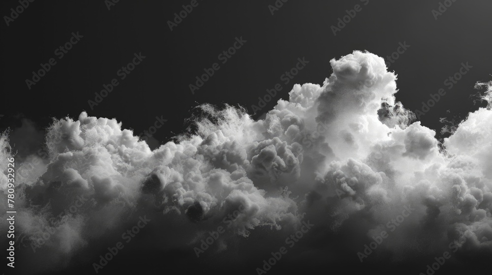 Poster black and white photo of clouds in the sky, suitable for various design projects