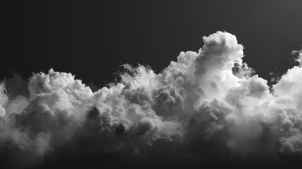 Black and white photo of clouds in the sky, suitable for various design projects