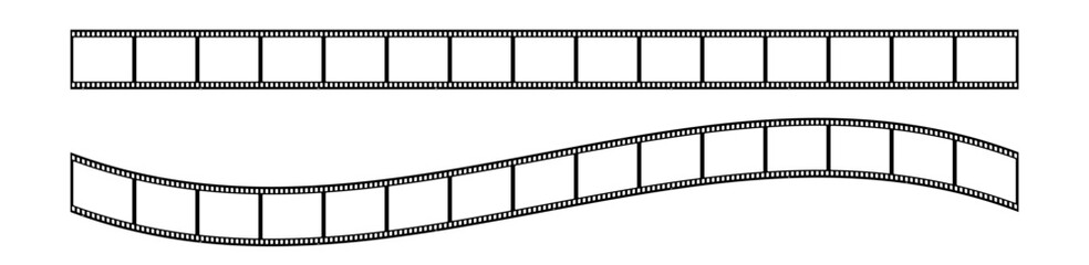 35mm film strip in 3d vector design with 15 frames on white background. Black film reel symbol illustration to use in photography, television, cinema, travel, photo frame. 