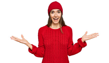 Young hispanic woman wearing casual clothes celebrating victory with happy smile and winner expression with raised hands