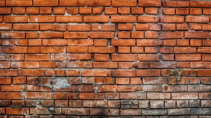 Red brick wall.