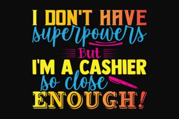 Foto op Canvas Stylish , fashionable and awesome cashier typography art and illustrator, Print ready vector  handwritten phrase cashier T shirt hand lettered calligraphic design. cashier Vector illustration bundle. © Hamja'sPortfolio