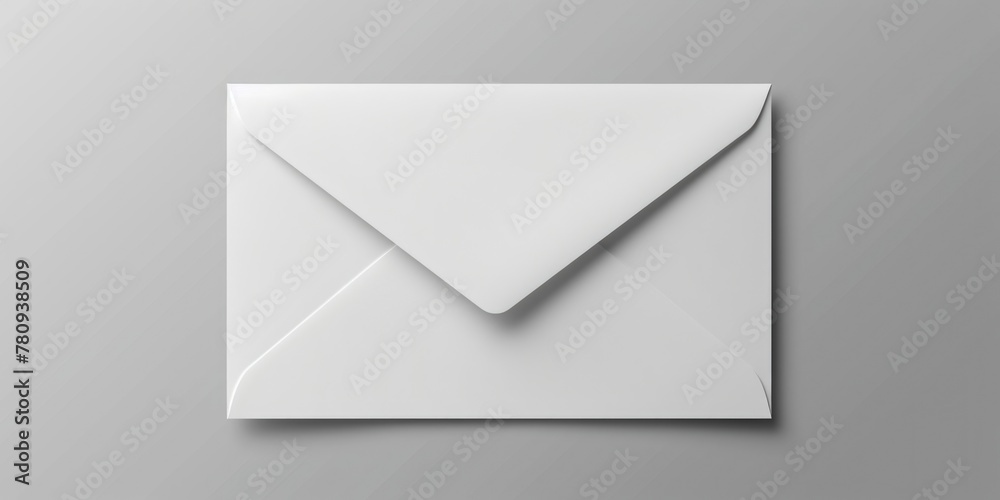 Poster A white paper inside an open envelope. Can be used for business concepts or correspondence themes