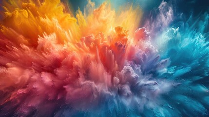 Vivid Explosion of Colors in Exquisite Detail Against Vast Expansive Backdrop