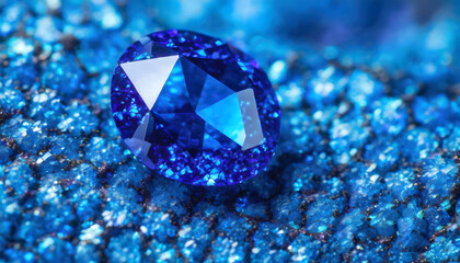 Vibrant Sapphire: Abstract Background of Nature's Gemstone Splendor