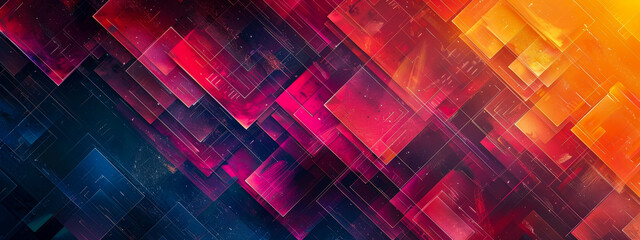 Obraz premium A colorful abstract background with squares of different colors