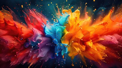 Radiant Explosion of Vibrant Color Splashes Igniting the Imagination with Unrivaled Clarity and Precision