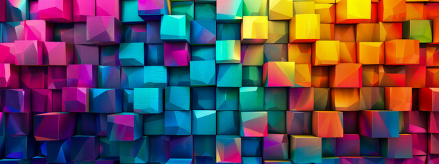 A colorful image of blocks in various colors - obrazy, fototapety, plakaty