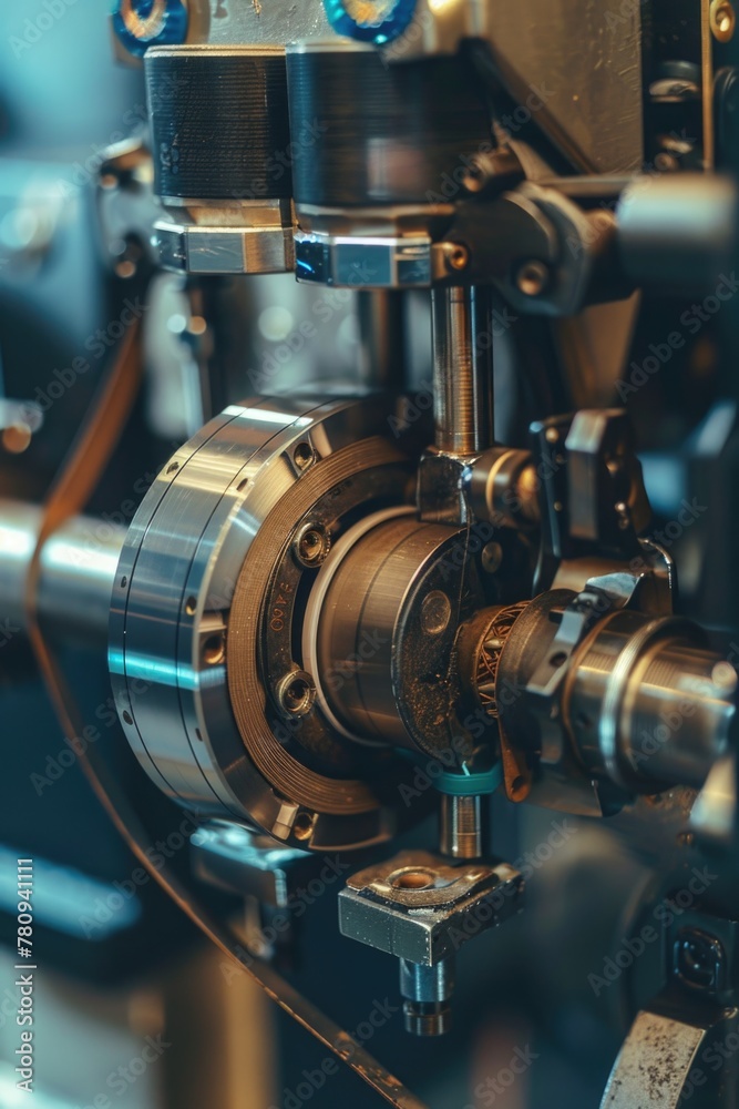 Aufkleber Detailed view of a functioning machine. Suitable for industrial concepts