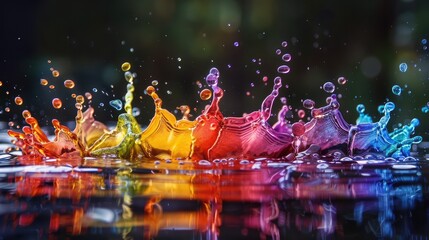 Mesmerizing Splashes of Vibrant Colors Captured in Breathtaking Clarity
