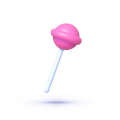 Sweet lollipop 3d, great design for any purposes. Vector icon