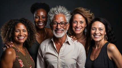 Diverse Group of Friends Embracing and Smiling Together - Powered by Adobe