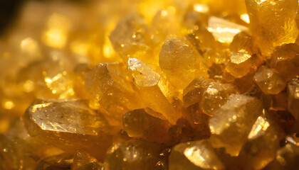 Vibrant Golden: Abstract Background of Nature's Gemstone Splendor