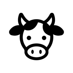Cow icon. Cow meat, dairy sign, illustration.