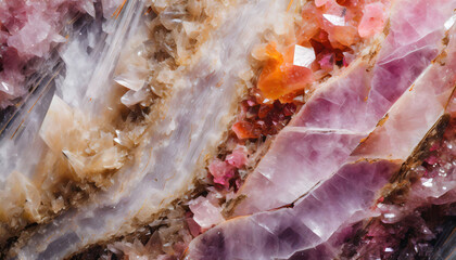 Vibrant Quartz: Abstract Background of Nature's Gemstone Splendor
