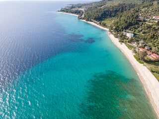 Sithonia coastline near Nikitis Beach, Chalkidiki, Greece
