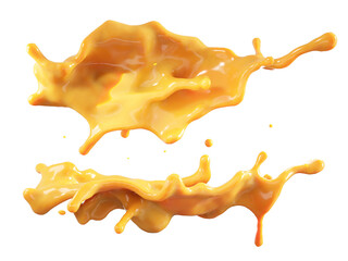 Closeup beauty Orange juice splash isolated on white background. 3D Rendering. PNG files.	
