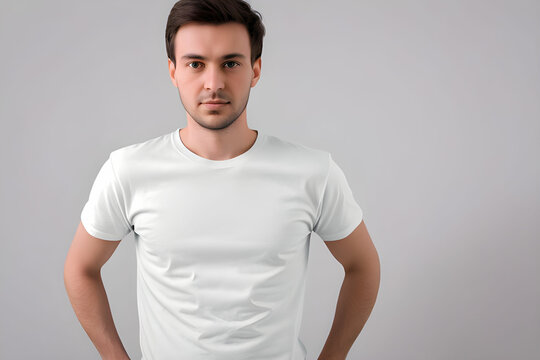White t-shirt men mock-up