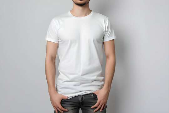 White t-shirt men mock-up