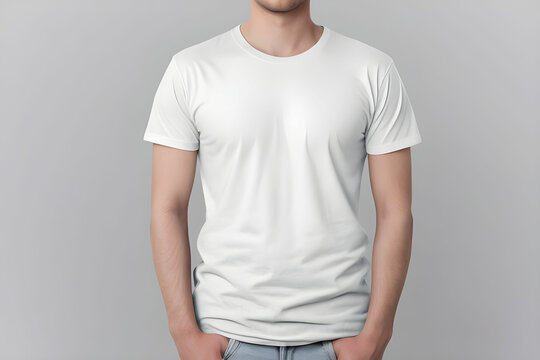White t-shirt men mock-up