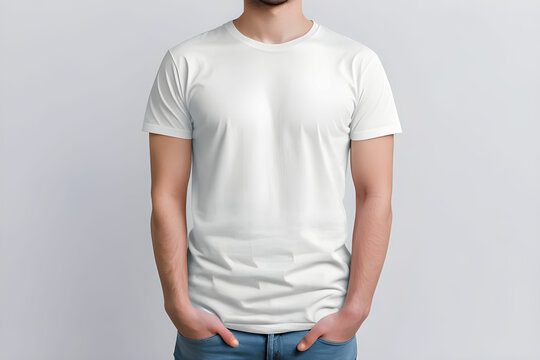 White t-shirt men mock-up