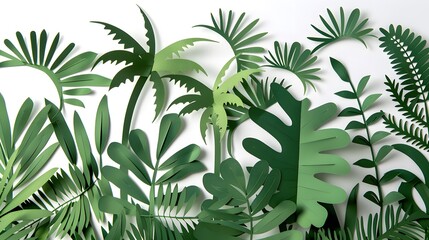Life jungle trees cutout on transparent backgrounds 3d rendering png