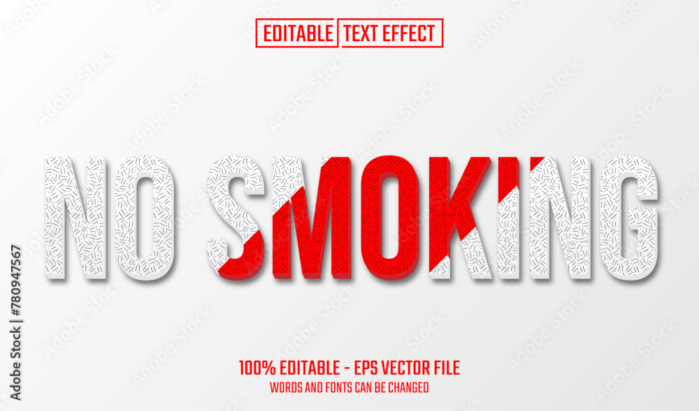 Canvas Prints no smoking editable text effect