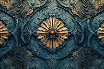 Elegance in Geometry Intricate Pattern Wallpaper
