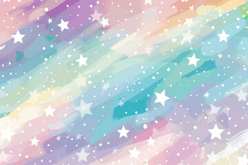 Pastelowe tło w białe gwiazdy 