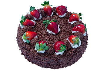 Brigadeiro Cake with Strawberry