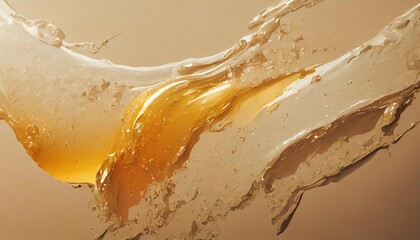 texture gel serum on beige background