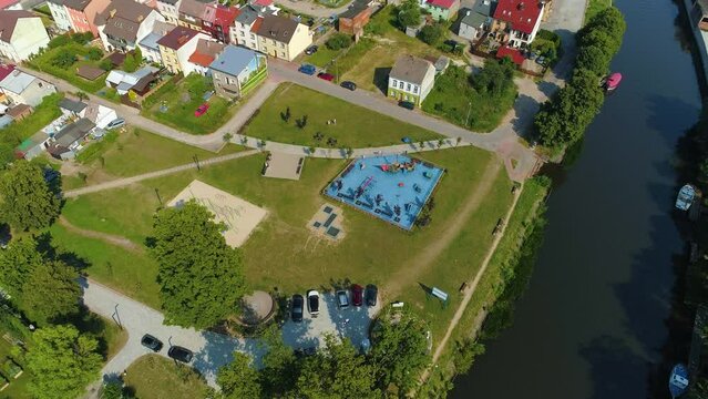 Playground River Wieprza Darlowo Plac Zabaw Aerial View Poland