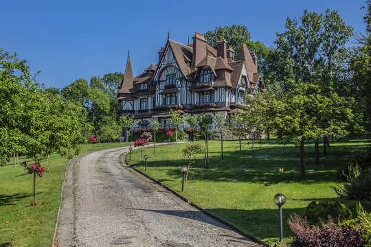 Villa Strassburger - Deauville's most impressive abode, was built in 1907 and was renovated in 2021-2022. Deauville, France. June 21, 2020.