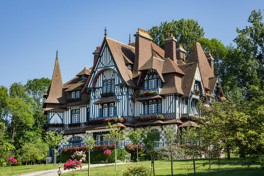Villa Strassburger - Deauville's most impressive abode, was built in 1907 and was renovated in 2021-2022. Deauville, France. June 21, 2020.