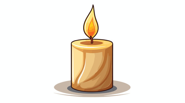 Candle icon vector image with white background 2d f