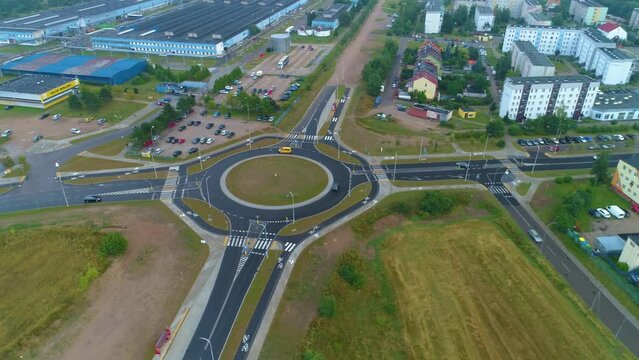 Rondo Beautiful Panorama Suwalki Krajobraz Aerial View Poland