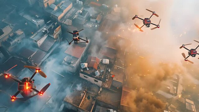 Drones Assisting in Aerial Firefighting Efforts