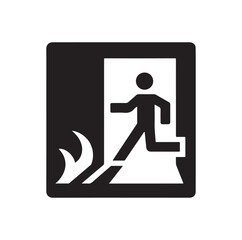 Emergency exit Vector illustration, escape route sign and symbol