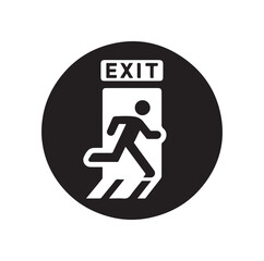 Emergency exit Vector illustration, escape route sign and symbol