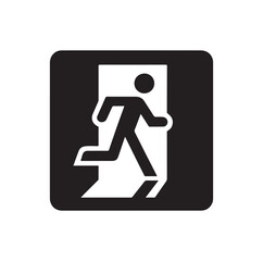 Emergency exit Vector illustration, escape route sign and symbol