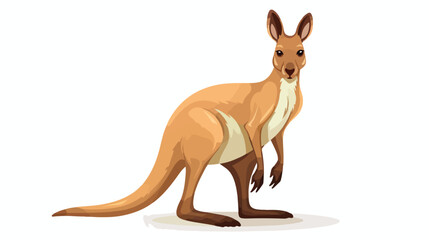 Cartoon kangaroo icon 2d flat cartoon vactor illust