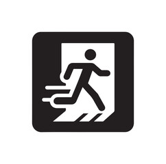 Emergency exit Vector illustration, escape route sign and symbol
