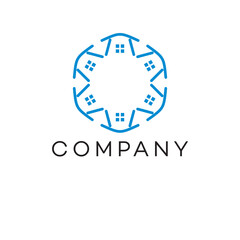 Home door real-estate and maritage  logo design business icon vector