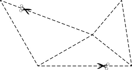 Cutting scissors geometric