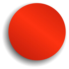 Red paper circle and shadow. Element for design