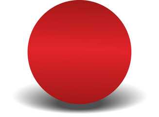 Red paper circle and shadow. Element for design