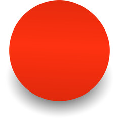Red paper circle and shadow. Element for design